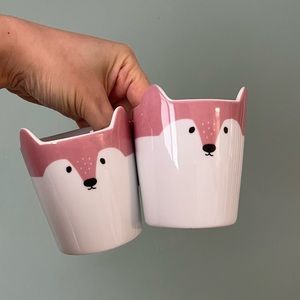 H&M home kids fox cups with ears